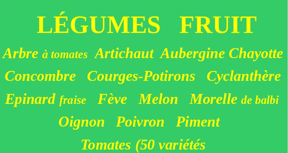 Légumes fruit